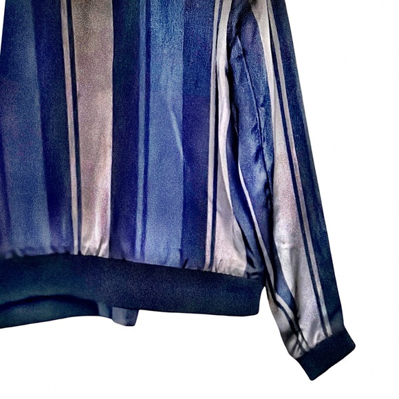 Nordstrom Collection Silk Striped
Bomber Jacket | Luxe Twill | Modern Classic - Picture 8 of 11